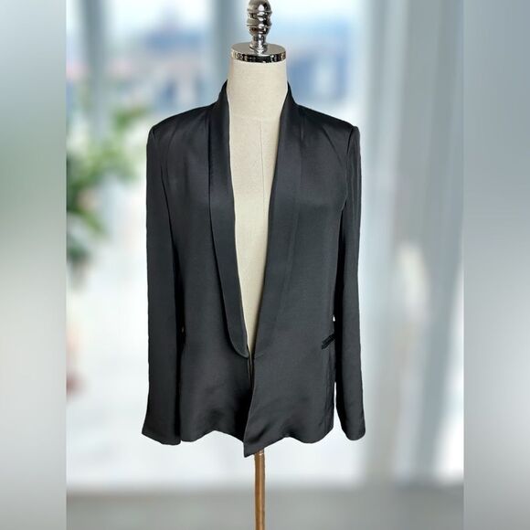 TRUTH AND PRIDE 100% Silk Shawl Lapel Blazer Cardigan Size S - Picture 16 of 16